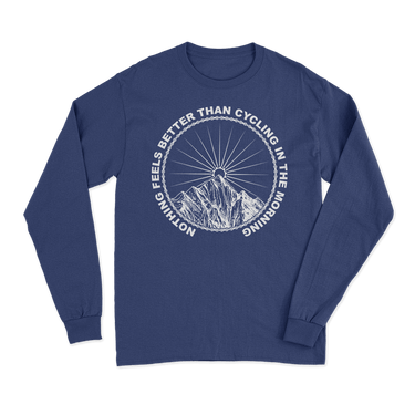 Cycling In The Morning Men Long Sleeve Shirt